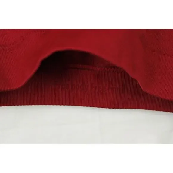 Fresought Activewear Sport Bra Padded Wicking Women M Athleisure Top Burgundy - Picture 5 of 8